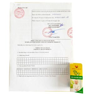 Giấy công bố chính hãng tinh dầu mộc miên trị ho cho bé