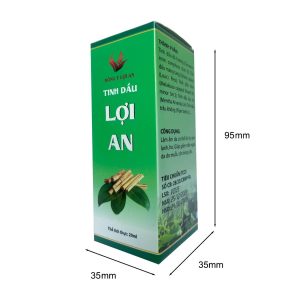 Ảnh kích thước bao của sản phẩm thảo dược Lợi An