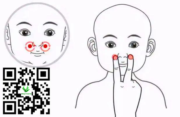 Bấm Huyệt Trị Nghẹt Mũi Sổ Mũi